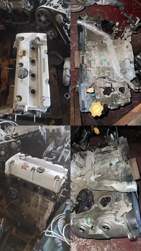 склад двигунів, коробок передач та інших запчастин