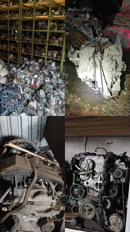 склад двигунів, коробок передач та інших запчастин